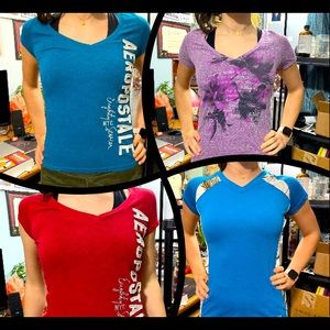 4 pack of female tee’s, size S